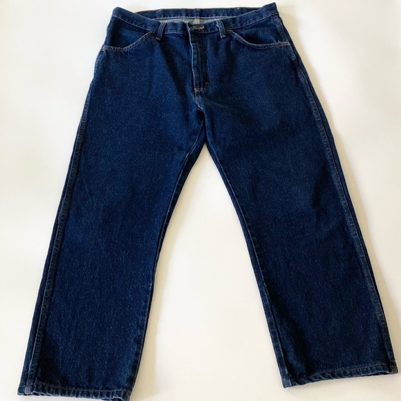 mens 36x30 Rustler Regular Fit Denim Blue Jeans 100% cotton MENS CLOTHING - Picture 3 of 6